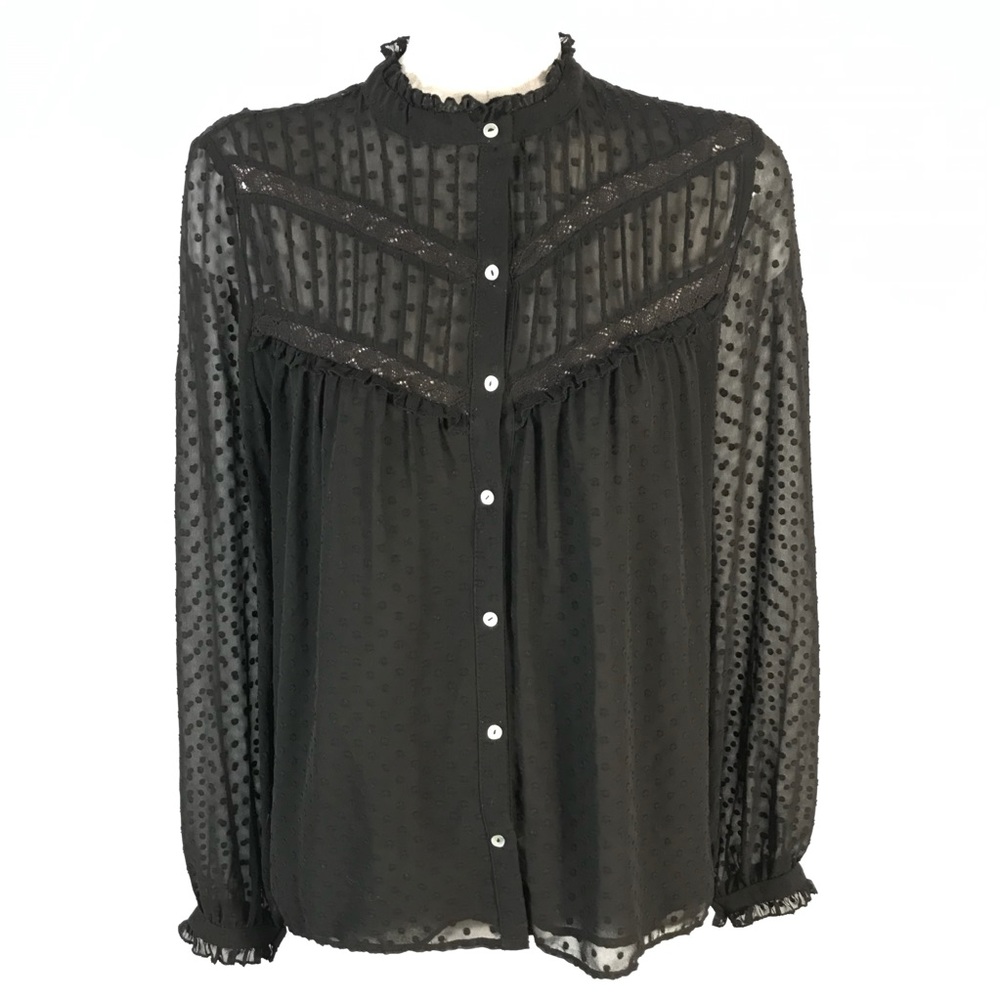 Zara Swiss dots blouse